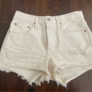 Levi's Cream Jean Shorts for Women
